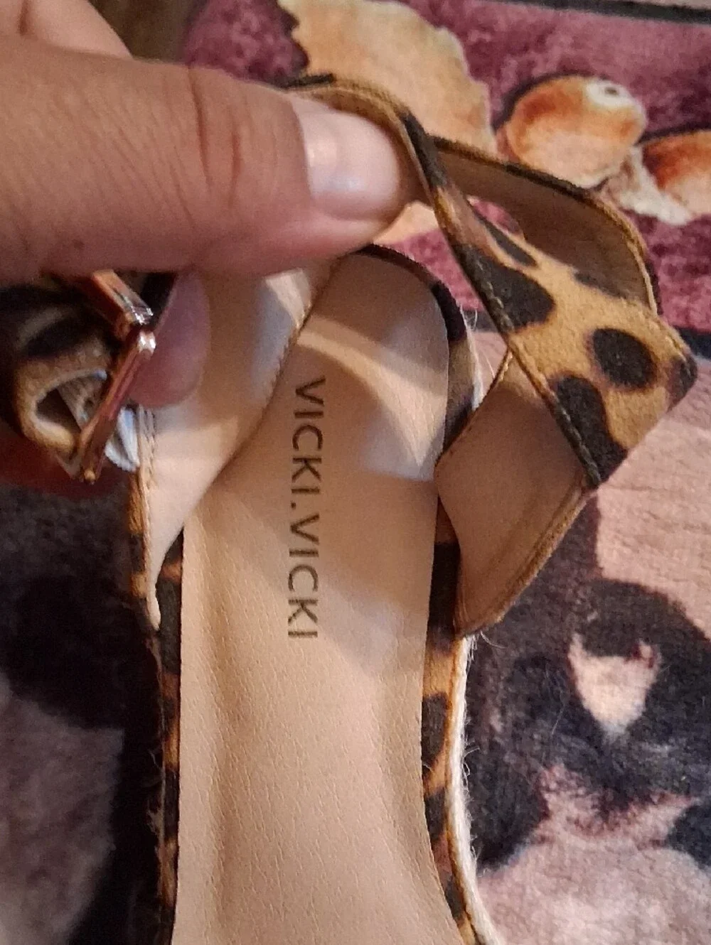 Leopard Print Espadrille Wedge Sandals with Buckle Strap - Leopard